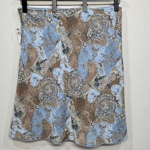 Vintage Y2K Old Navy Midi Skirt Plus Size 20 Pastel Blue‎ Paisley Boho Romantic